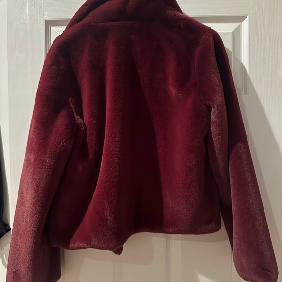 a new day Women's Deep Red Teddy Jacket - Picture 4 of 4